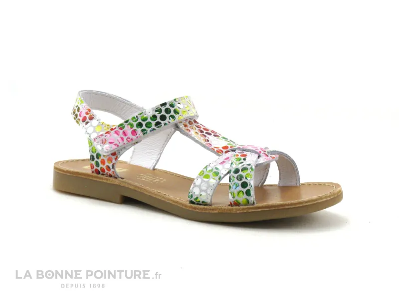 Achat chaussures Bopy Enfant Nu-pieds, vente Bopy EVAPI Multico pois - Sandale fille bride salome