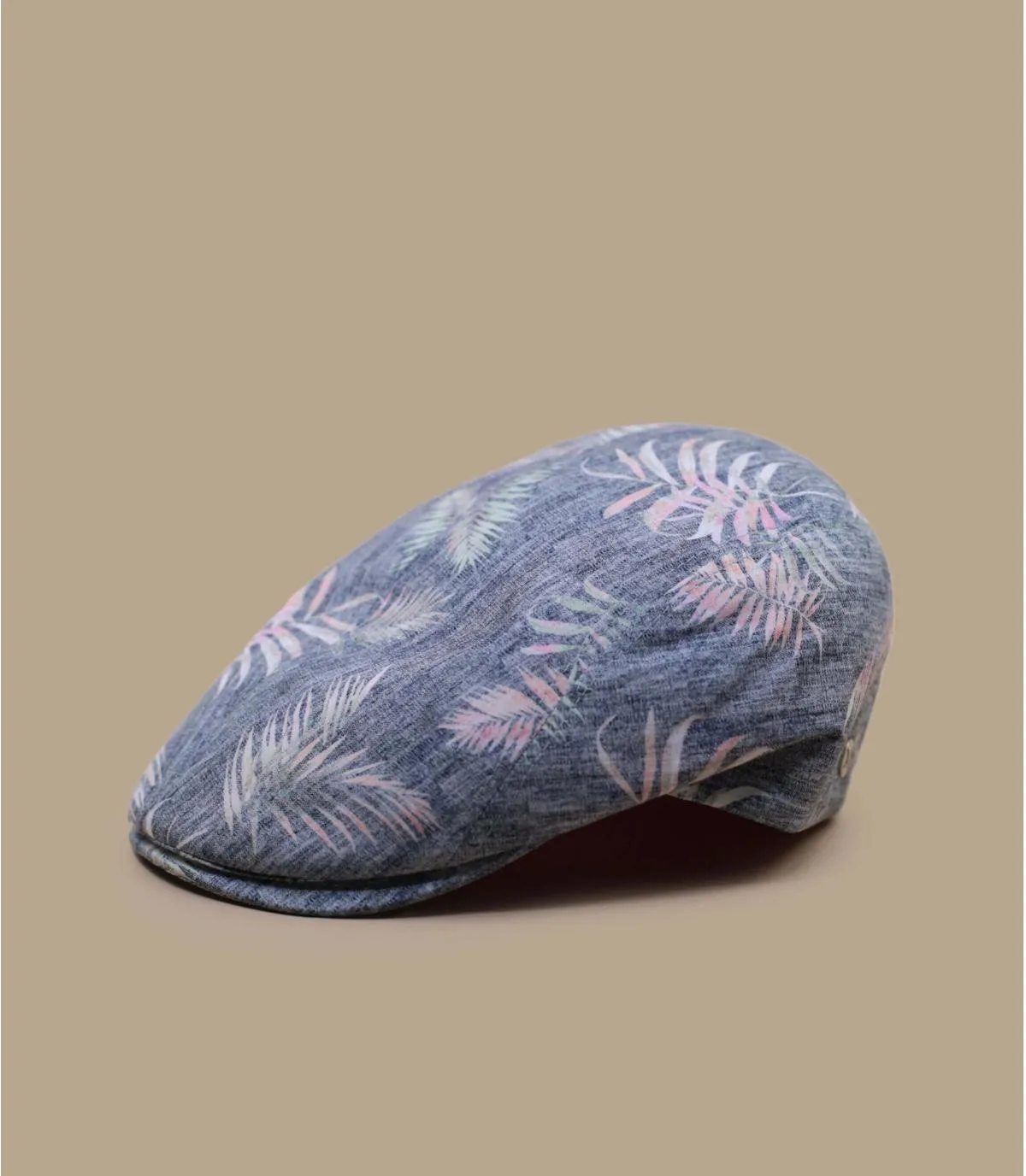 beret bleu fleurs tropicales - Beniti floral M by Flechet : Headict