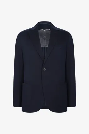 Blazer en coton piqué à boutonnage simple