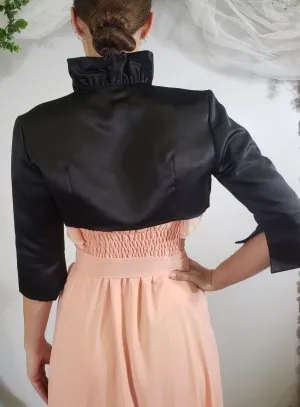 Boléro soirée femme satin manches 3/4