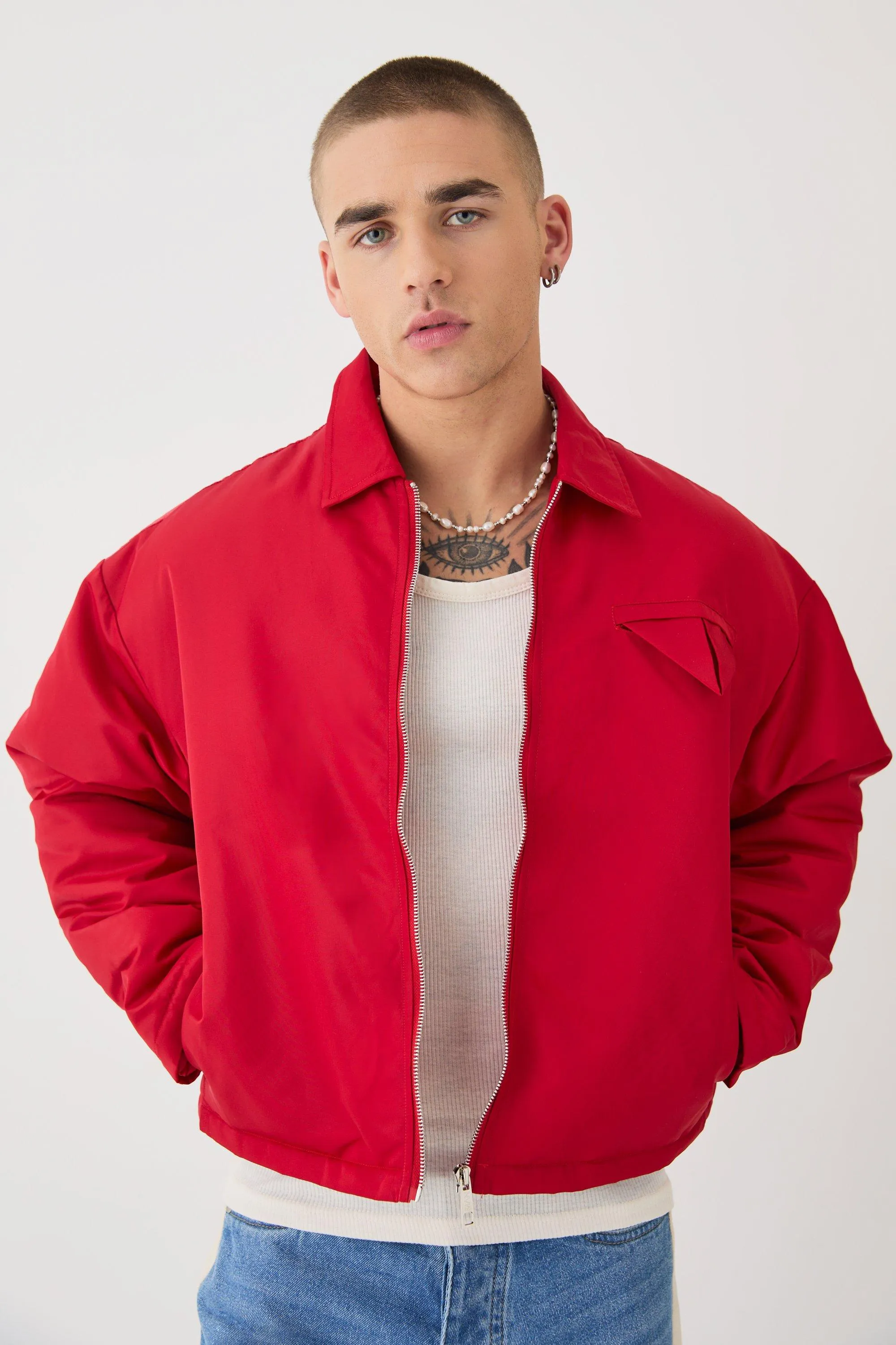Bomber oversize satiné