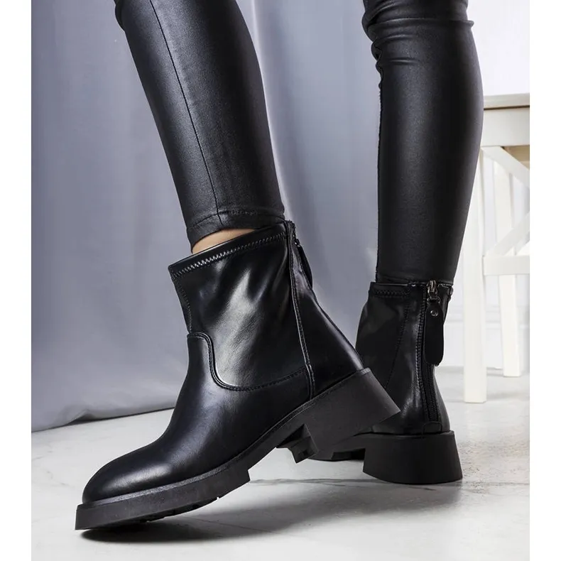 Bottines classiques noires Victoire le noir