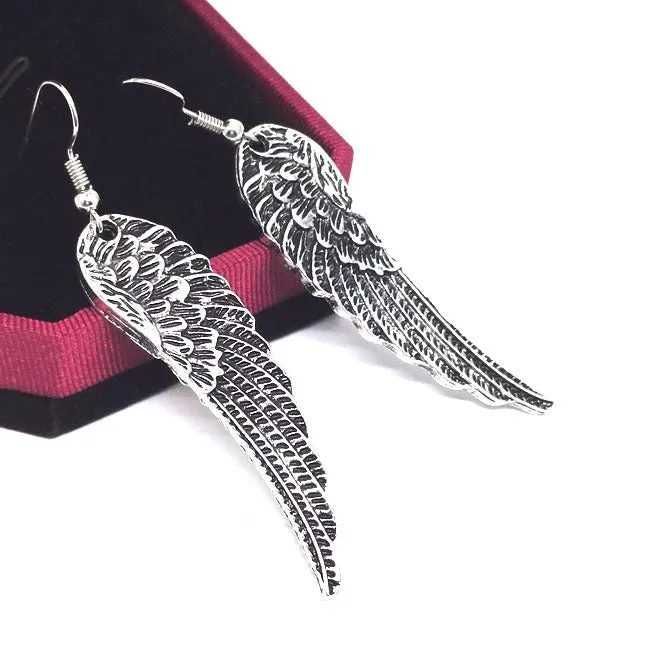 Boucles d'oreilles ailes d'ange vintage