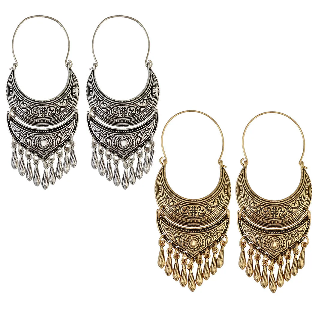 Boucles d'Oreilles Pampilles Style Vintage