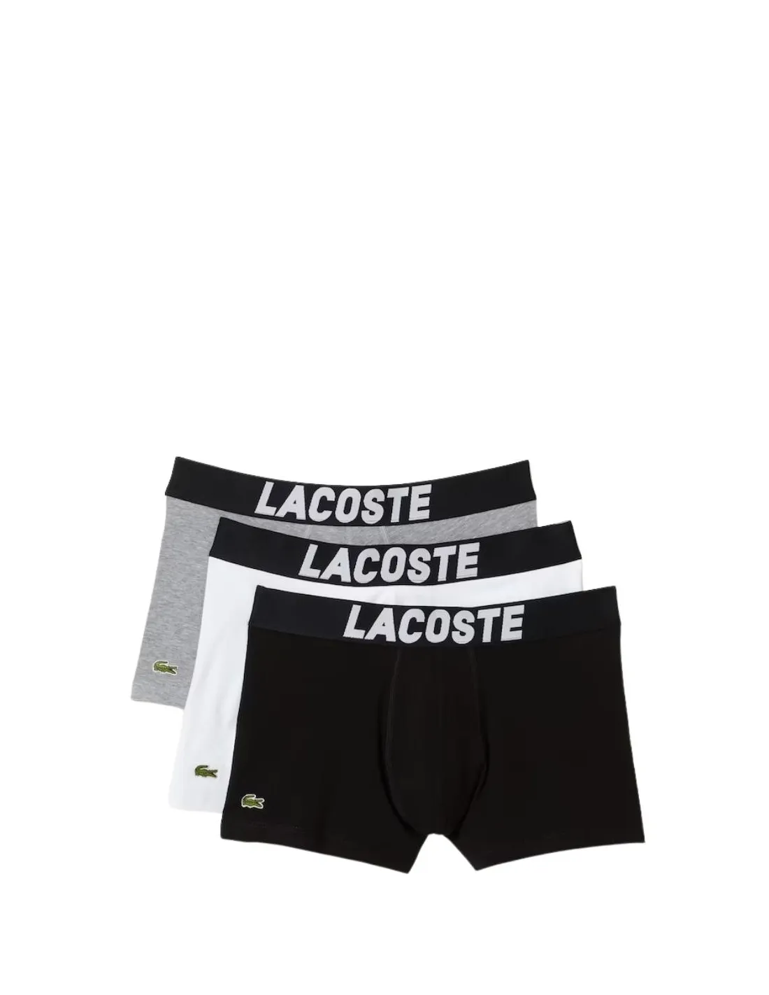 Boxers Lacoste Ref 57448 NUA noir gris blanc