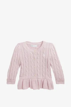 Cardigan torsadé bébé à basque