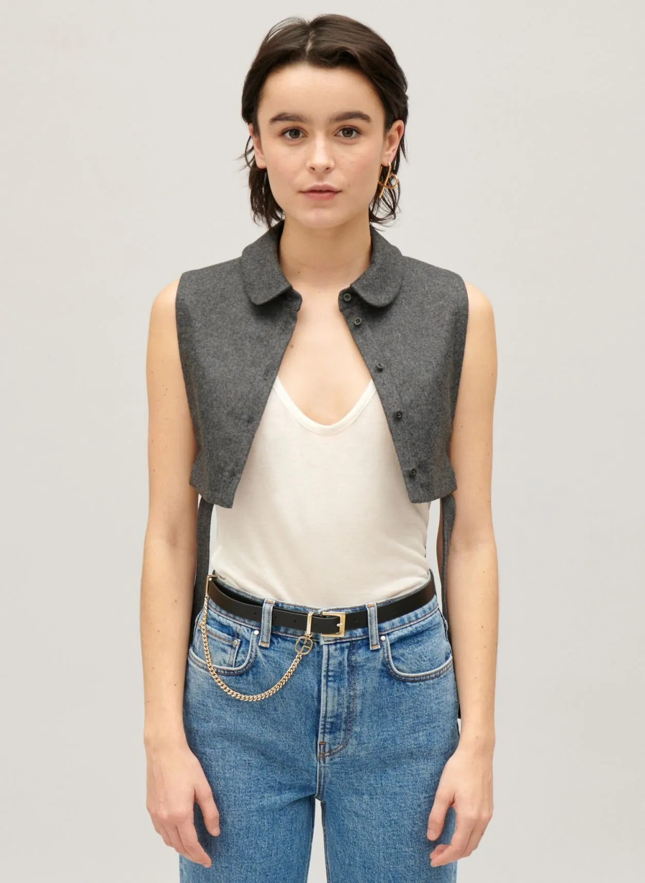 COL AMOVIBLE EN LAINE MéLANGéE - CLAUDIE PIERLOT pour FEMME | Printemps