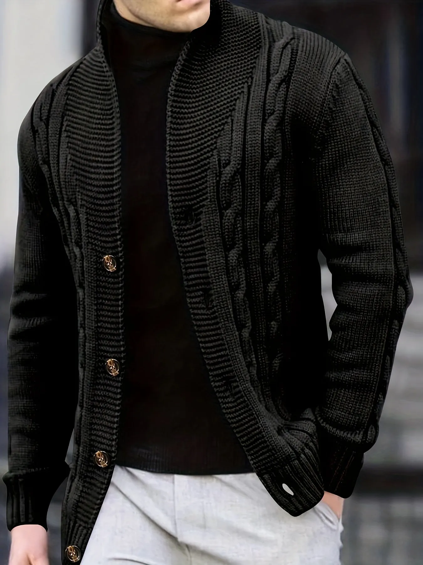 Denholm - Cardigan décontracté d'hiver pour hommes