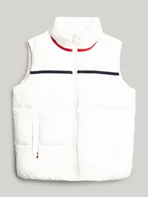 Doudoune sans manches Global Stripe | Blanc | Tommy Hilfiger