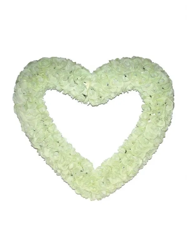 Déco Coeur de fleurs blanches