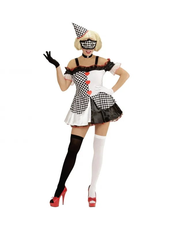 Déguisement Fille Pierrot (robe, chapeau)