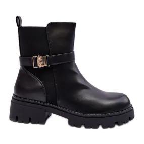 FB2 Bottines Jodhpur Femme Noir Elspetia le noir