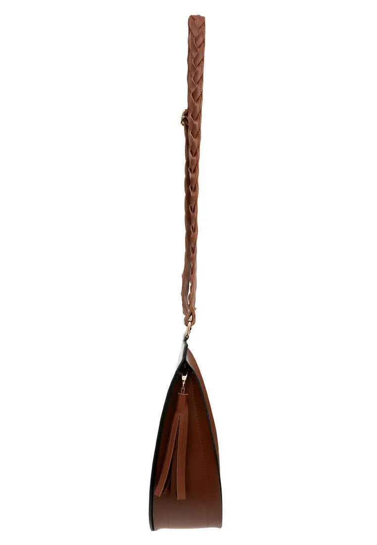 Femme Cuir Vegan Bleu Sac d'épaule - Born to Travel in the Ocean Motif