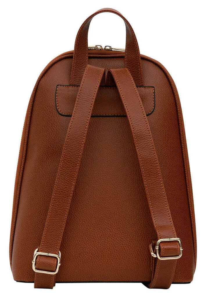 Femme Cuir Vegan Brun Sac à dos - Spirit Animal Motif