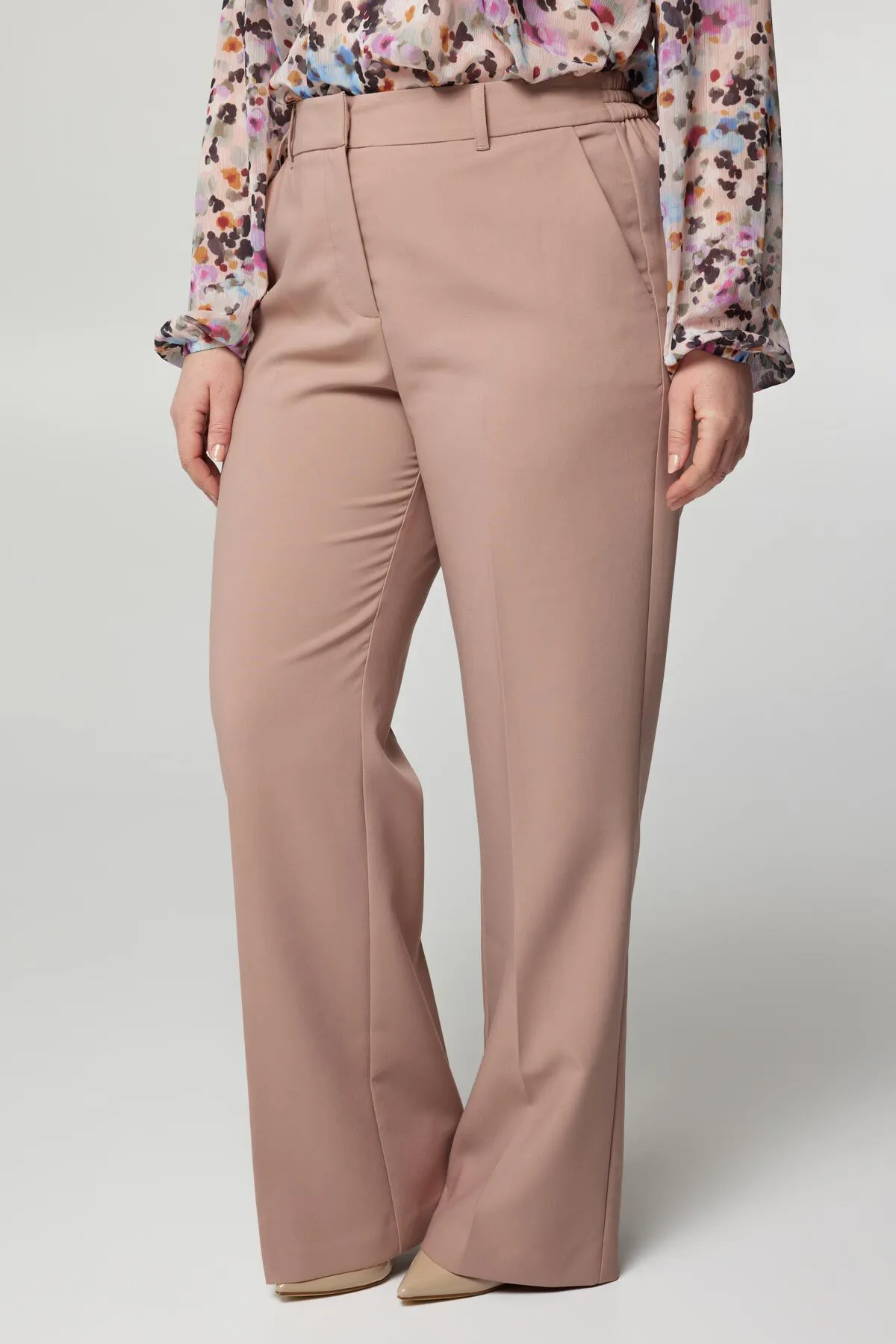 Femmes Pantalon droit Mauve | MS Mode