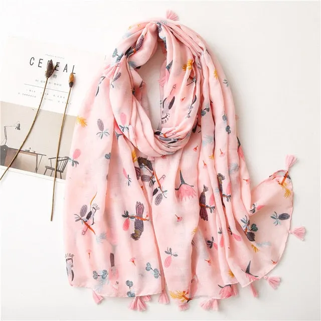 Foulard pour femme 180 rose - Lilya