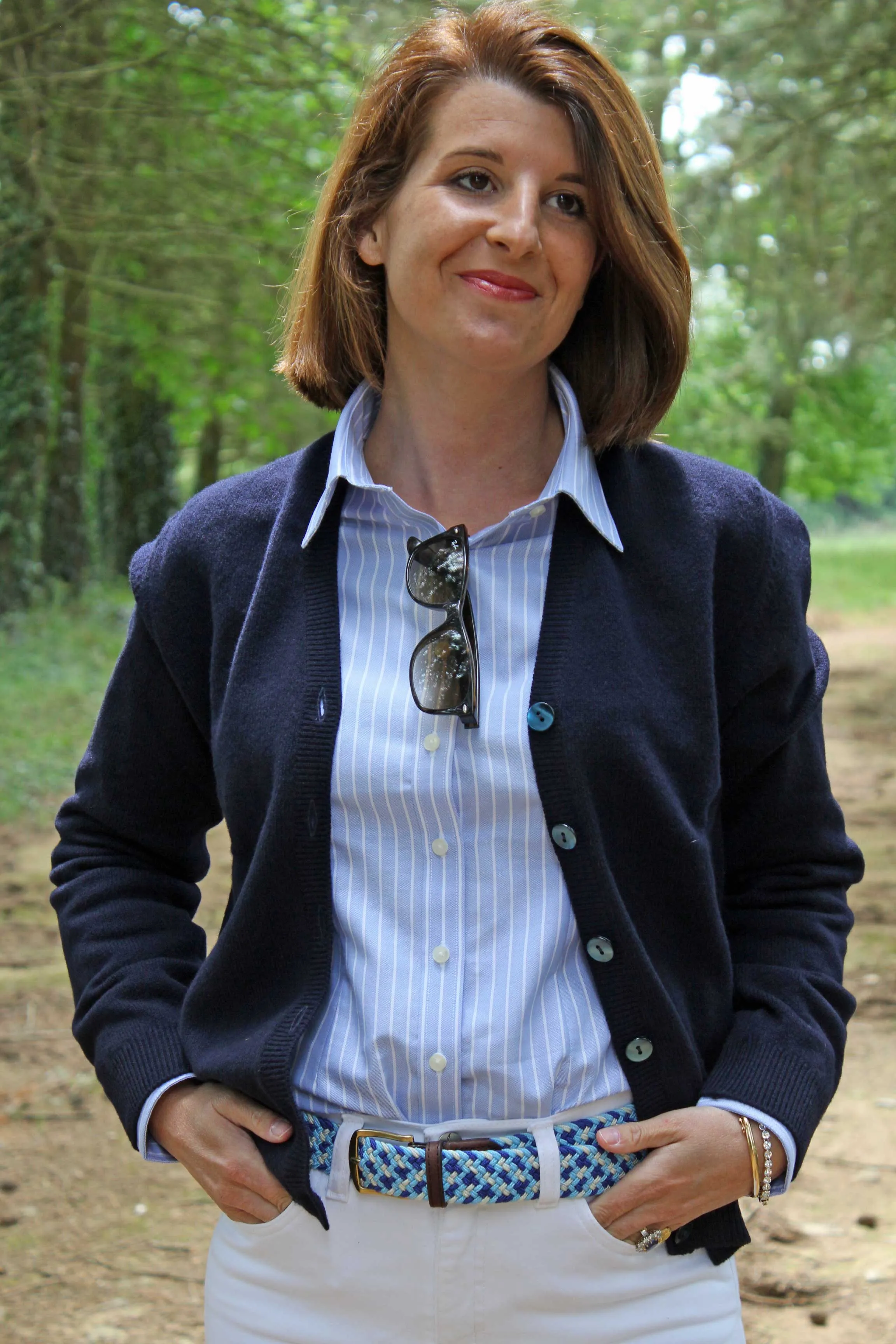 Gilet Femme en Laine Bleu Marine