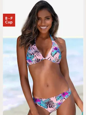 Haut de maillot de bain à armatures imprimé floral