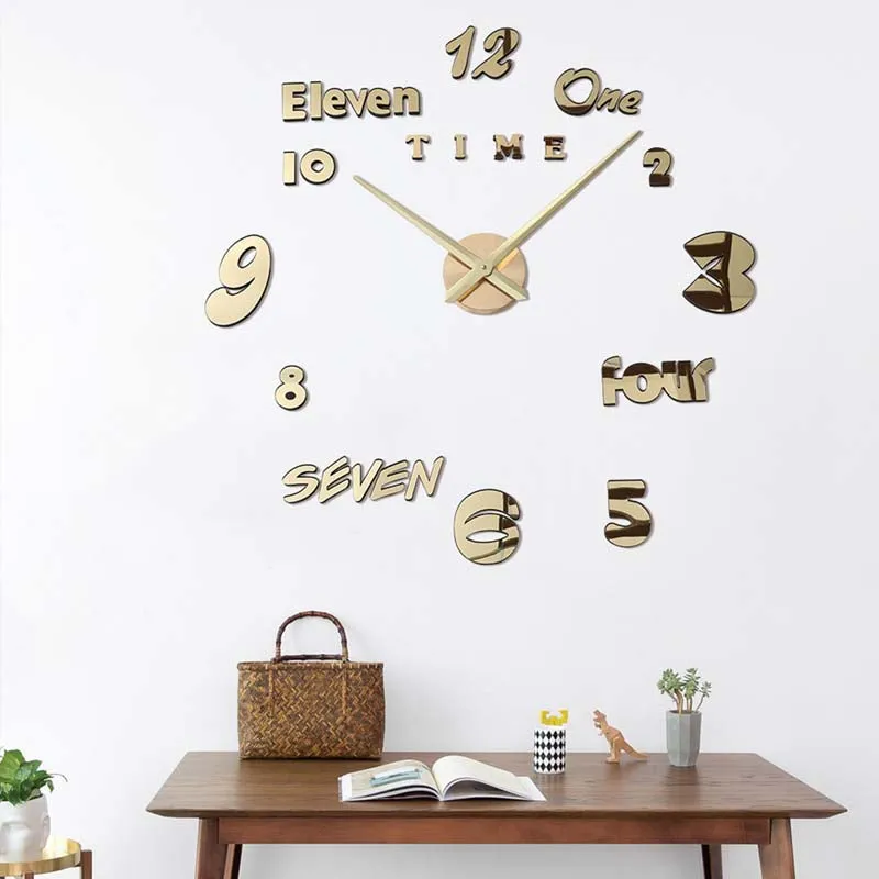 Horloge Sticker Mural Créative Vintage