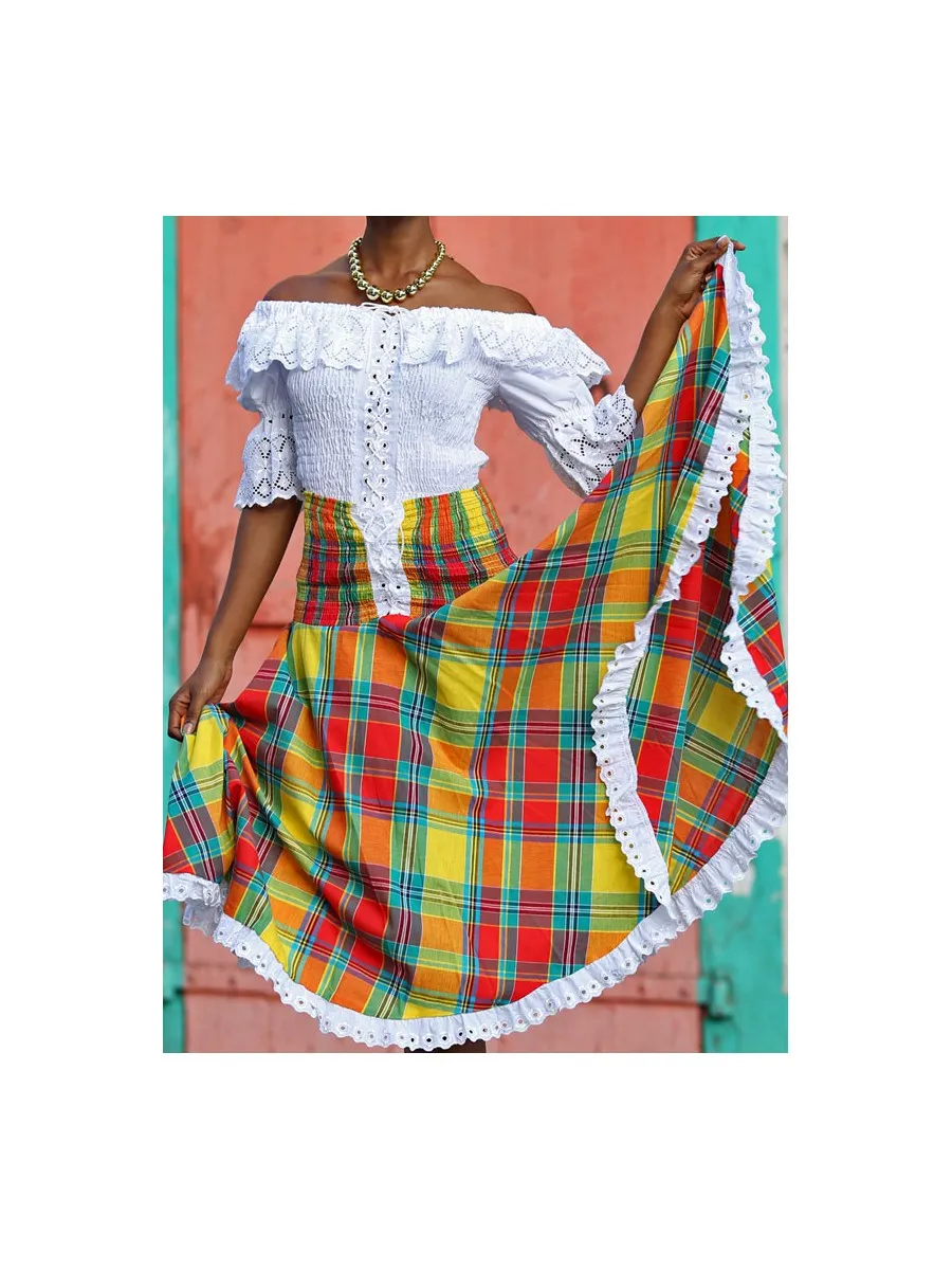 Jupe Madras Flora