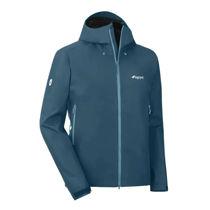 LAGOPED Tetras /bleu sarcelle 2025 Veste de Montagne Protection pluie Membrane 3 Couches
