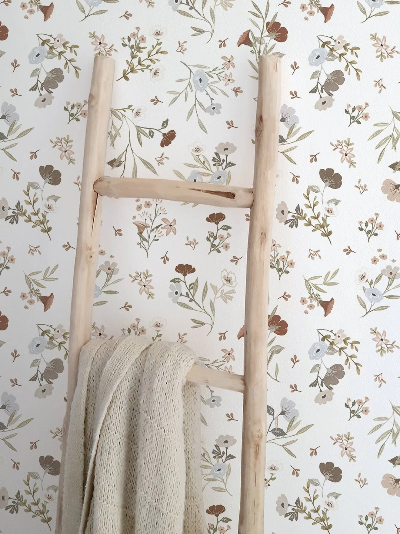 Papier peint Fleuri Vintage Lilydale LILIPINSO olive - Lilipinso