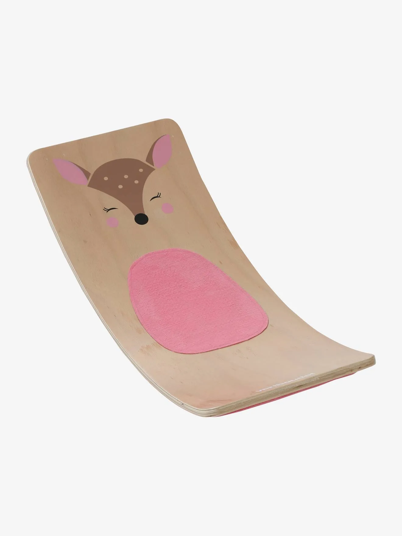 Planche d'équilibre (S) en bois FSC® rose moyen uni avec decor - Vertbaudet