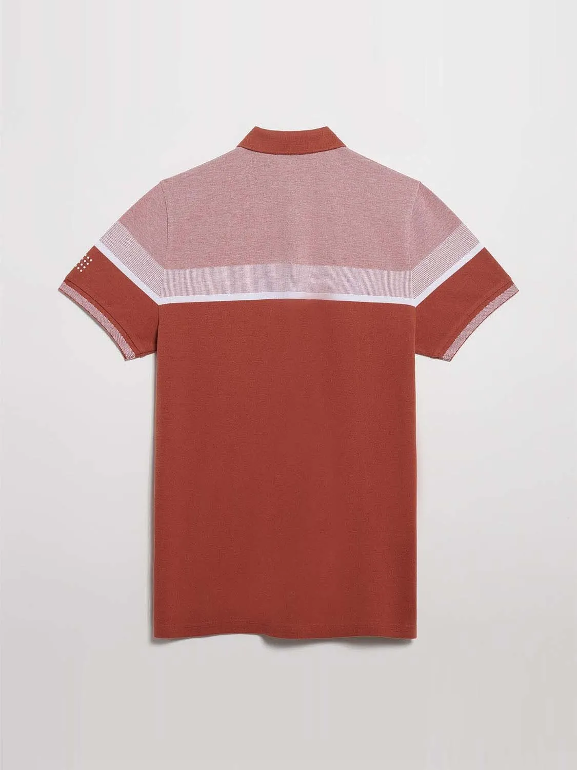 Polo Homme A Rayures Placées Terracotta tbs