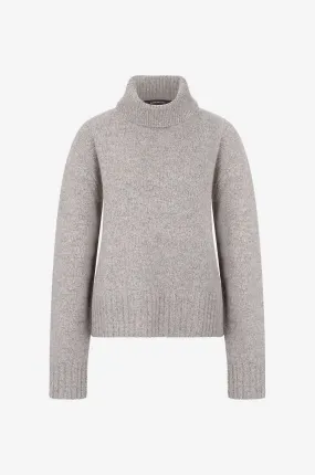 Pull épais à col roulé en laine mérinos