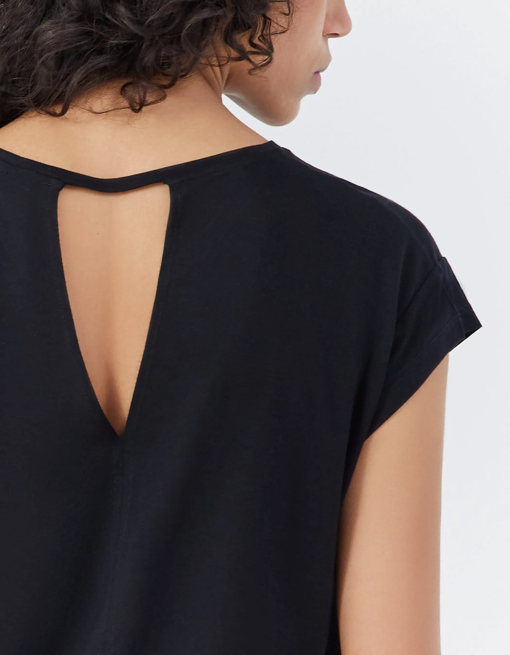 Pure Edition tee-shirt en tencel et laine message femme