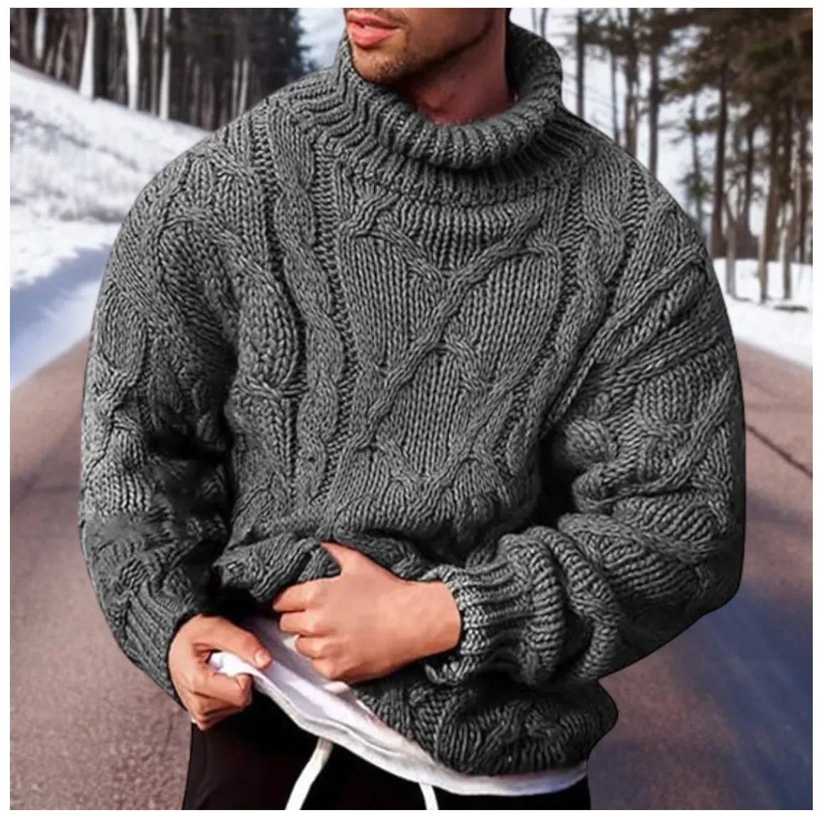 Quintin | Pull en laine tricotée épaisse pour hommes