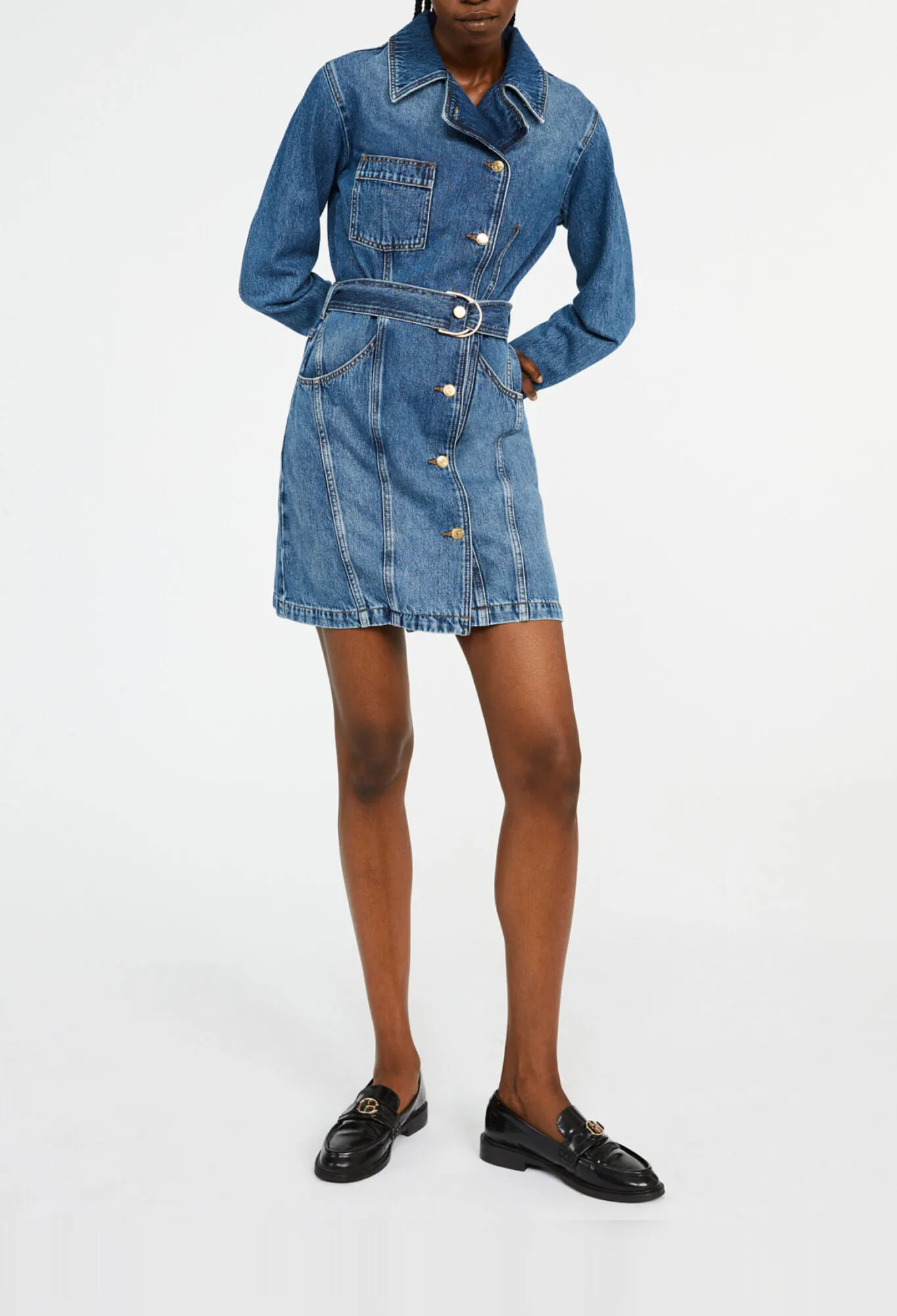 Robe bleue courte | Claudie FR