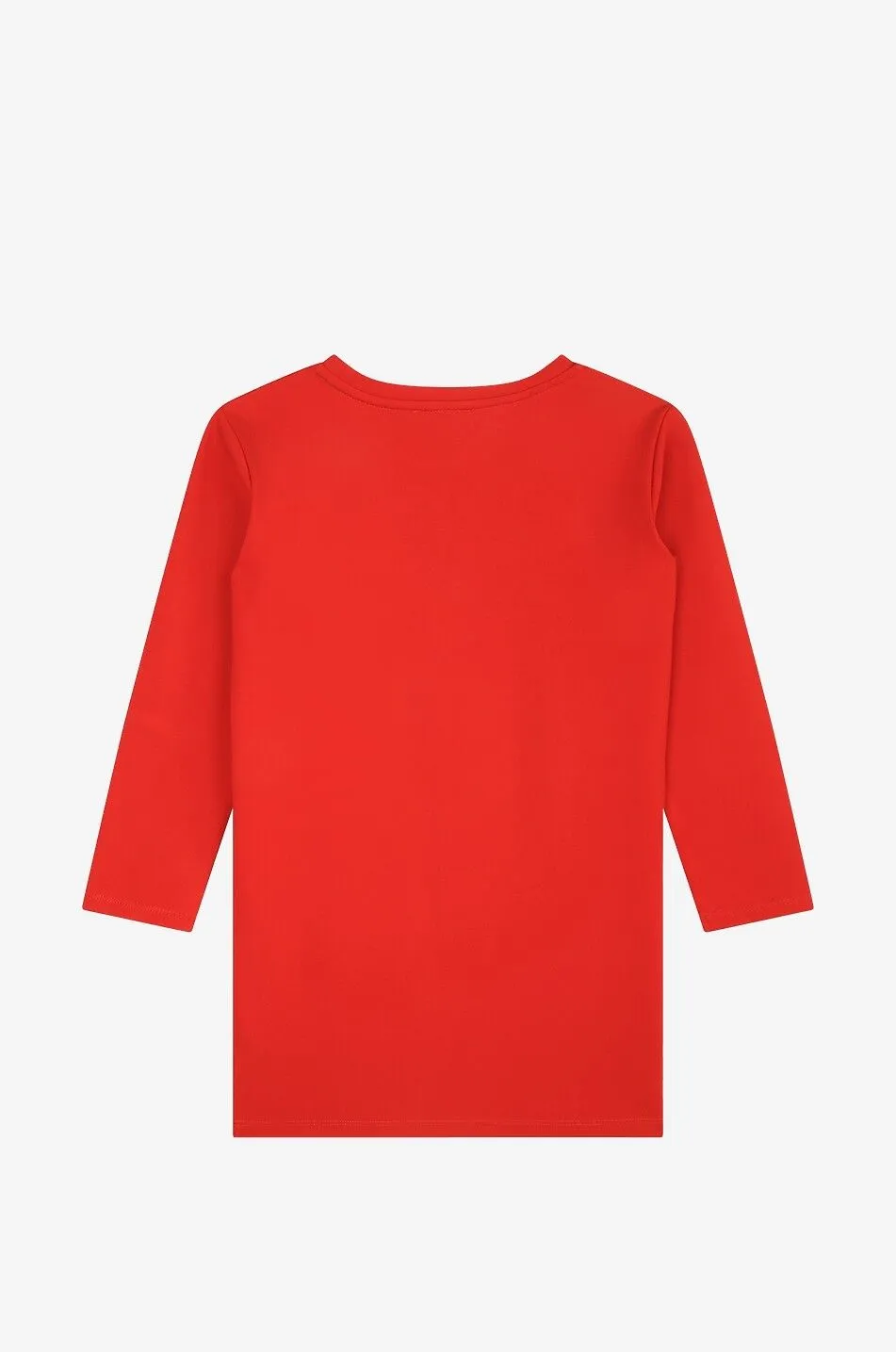 Robe à manches longues en viscose fille motif logo et rayures