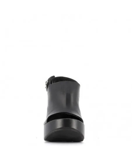 SABOT SANDALE WAVE CUIR NOIR