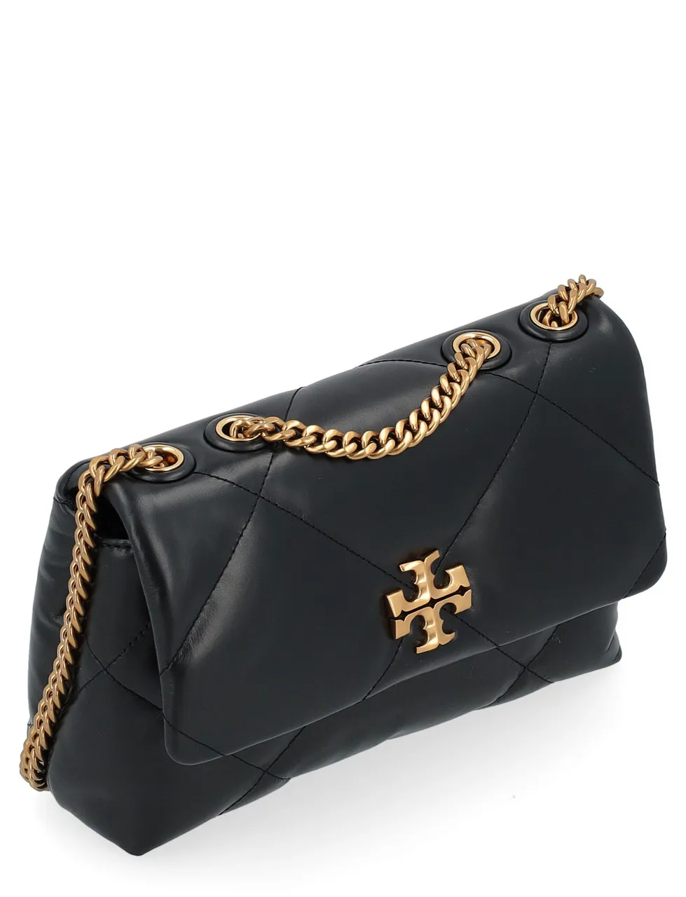 Sac porté épaule  Tory Burch petit Kira en cuir noir