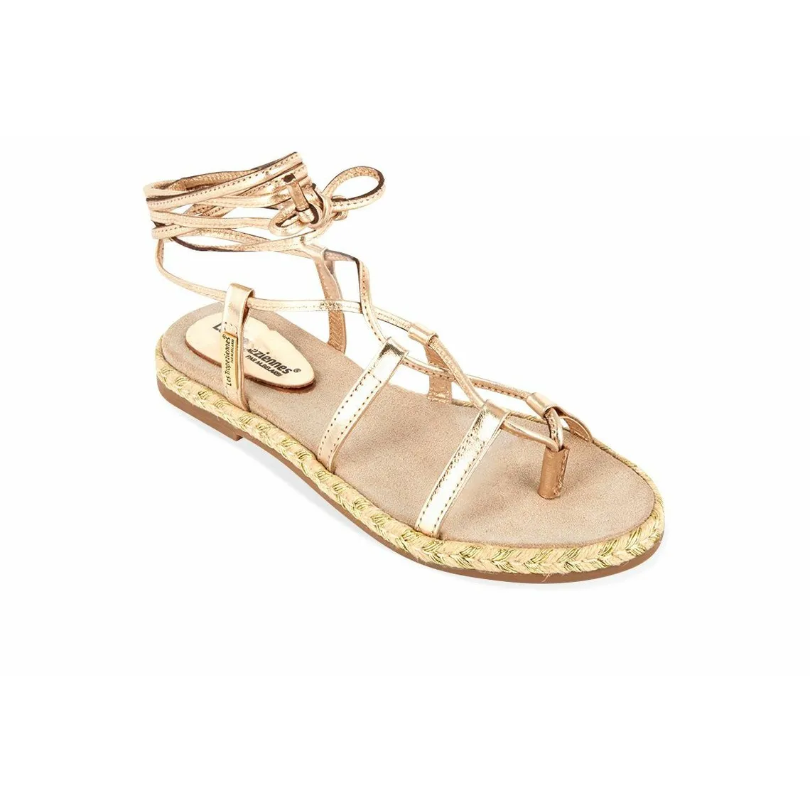 Sandale HELLENCO - Or en cuir | 3 Suisses
