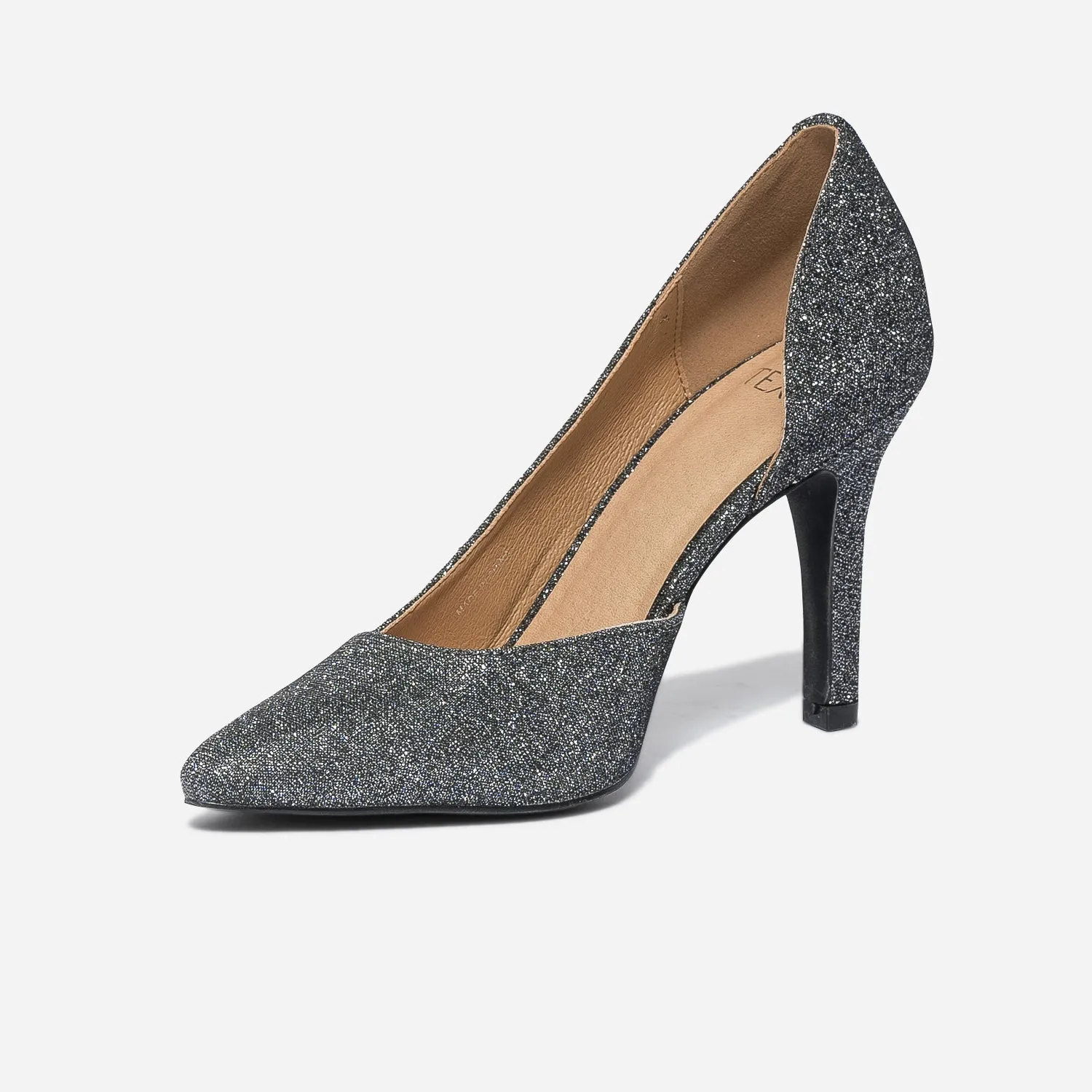 Stiletto TEXTO gris pailleté - Escarpins Femme | ERAM