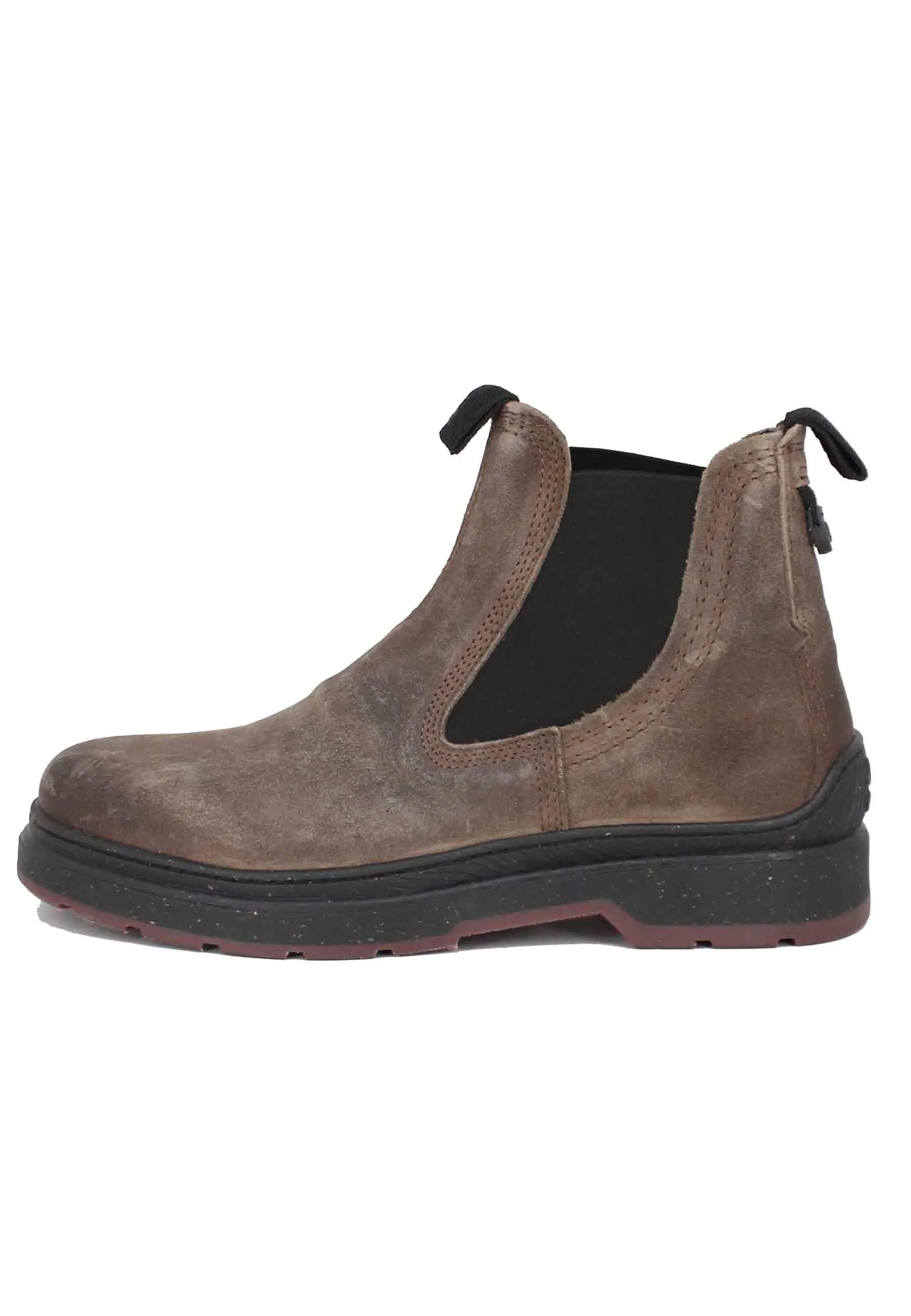 Stivaletti chelsea boot uomo in camoscio vintage taupe Red Rock Suede