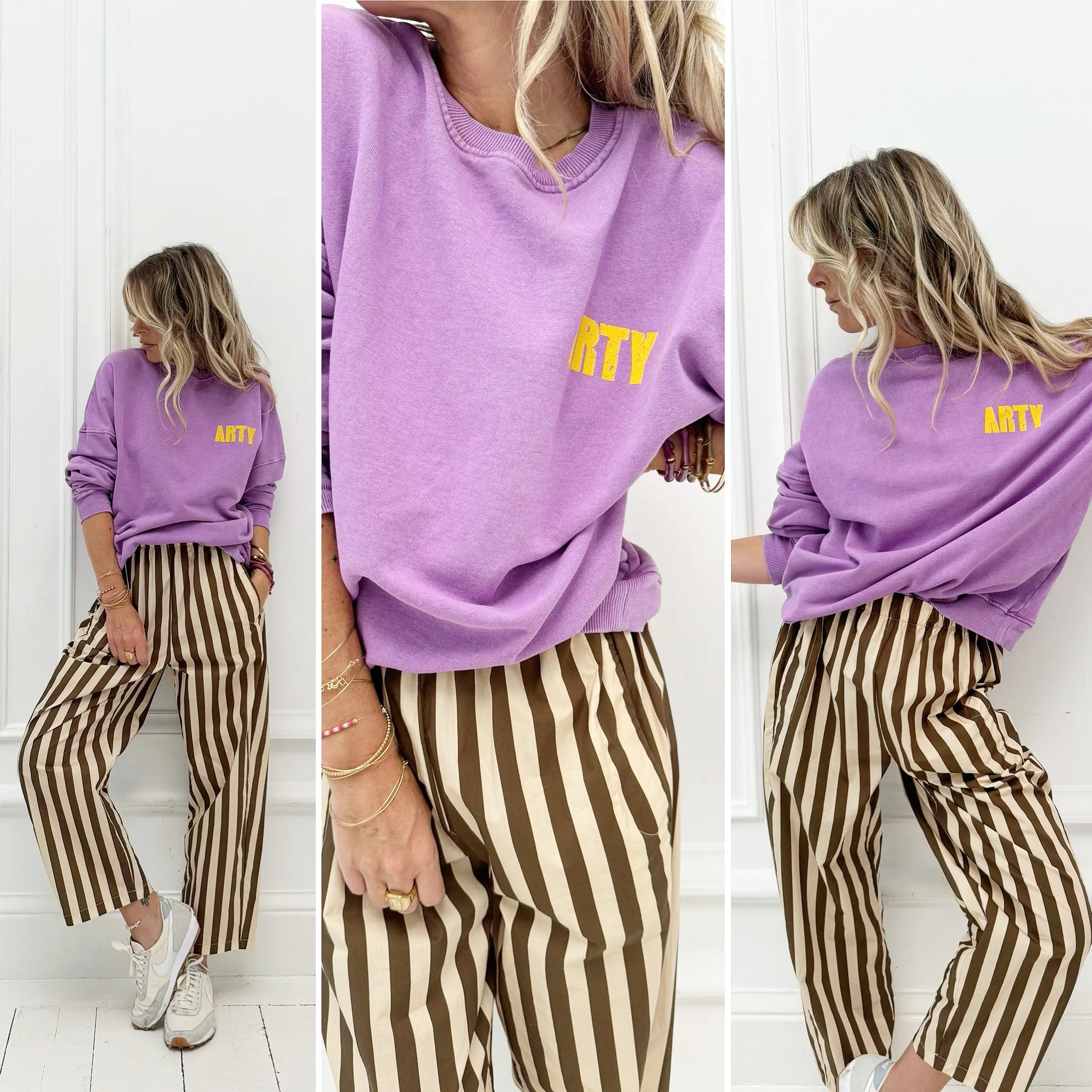 Sweat “ARTY” lilas
