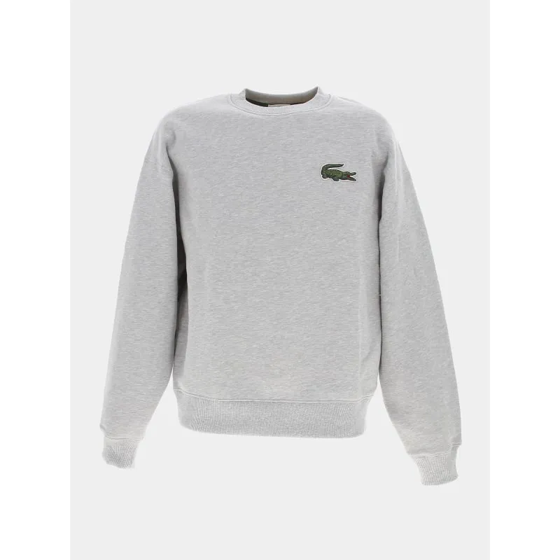 Sweat argent gris chiné homme - Lacoste | wimod