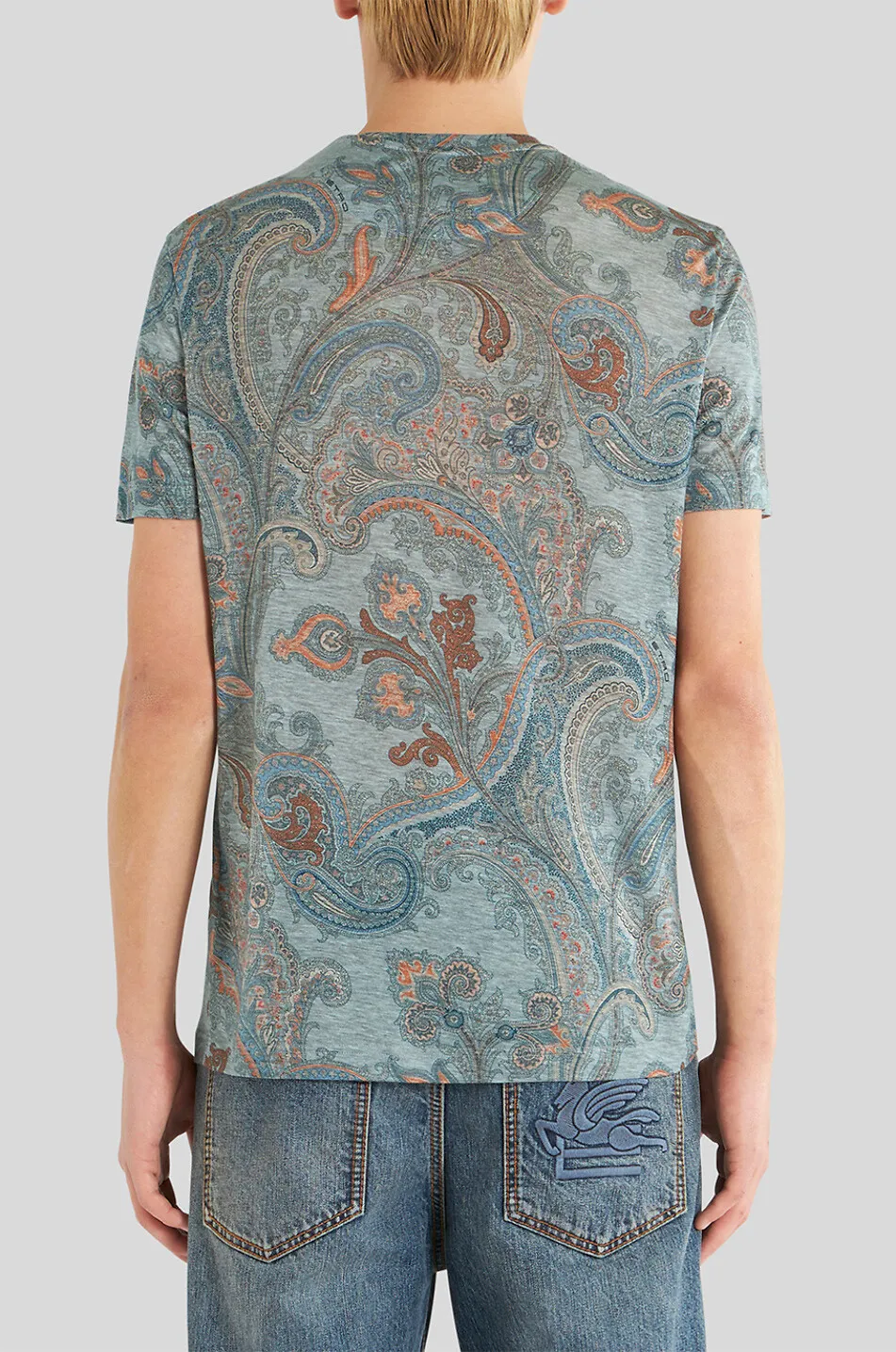 T-shirt en lyocell imprimé Paisley