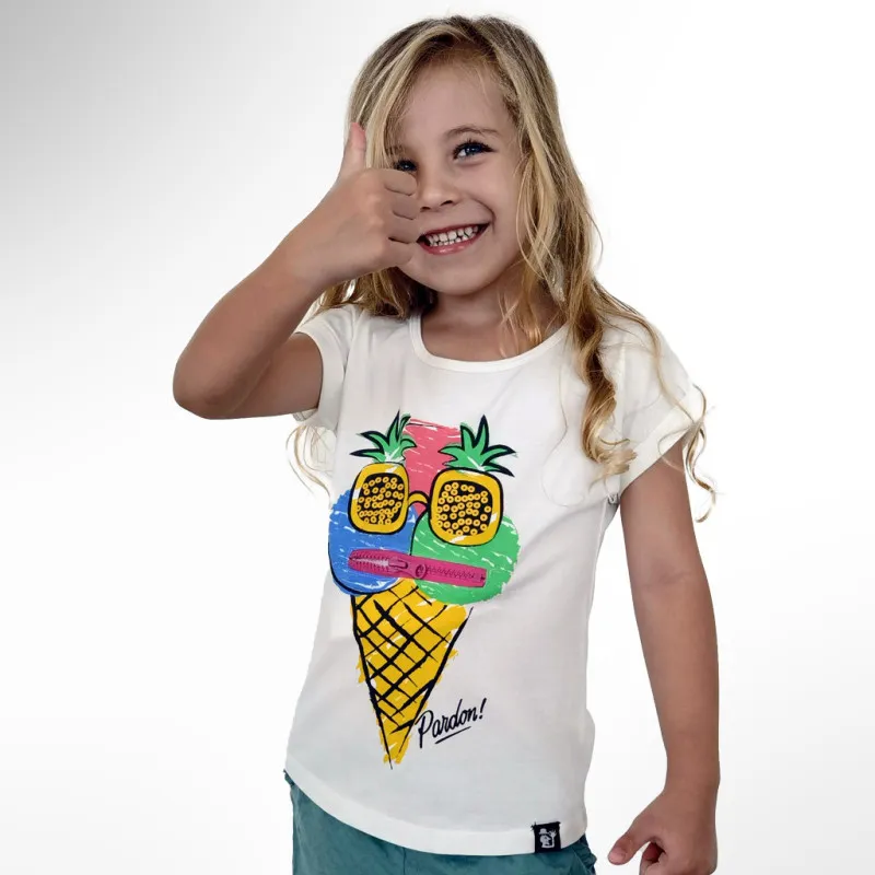 T-Shirt Fille Ice Cream Zip