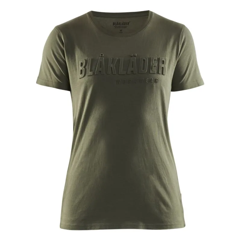 T-shirt imprimé 3D femme Vert Automne - Blaklader