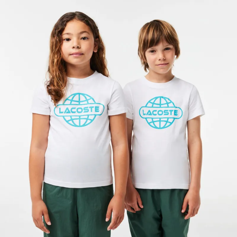 T-SHIRT LACOSTE ENFANT BLANC