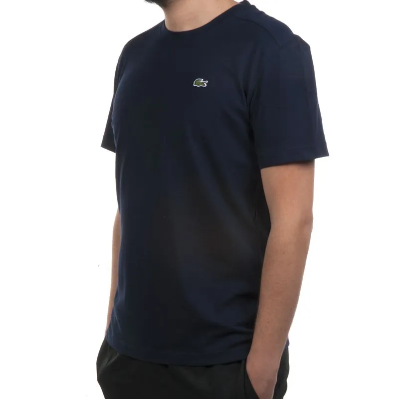 T-SHIRT LACOSTE SPORT EN COTON MÉLANGÉ MARINE