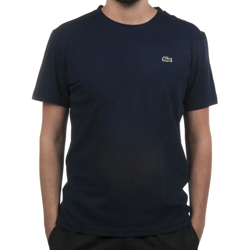 T-SHIRT LACOSTE SPORT EN COTON MÉLANGÉ MARINE