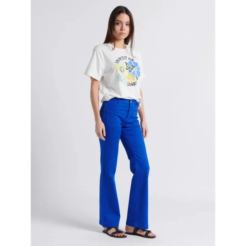 T-shirt tair imprimé floral écru femme - La Petite Etoile | wimod