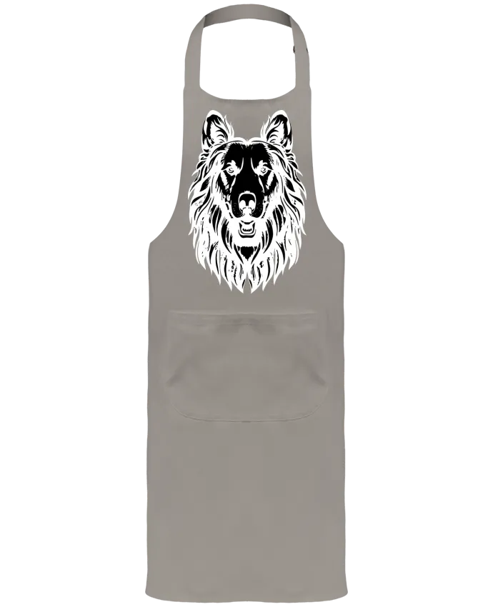 Tablier avec poches King's Crown Canines Black and white par VSGA