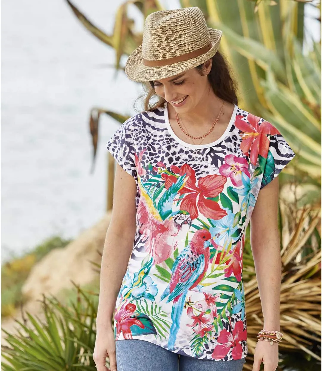 Tee-Shirt Fleurs Exotiques