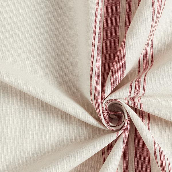 Tissu de décoration Canvas Rayures tissées – rouge